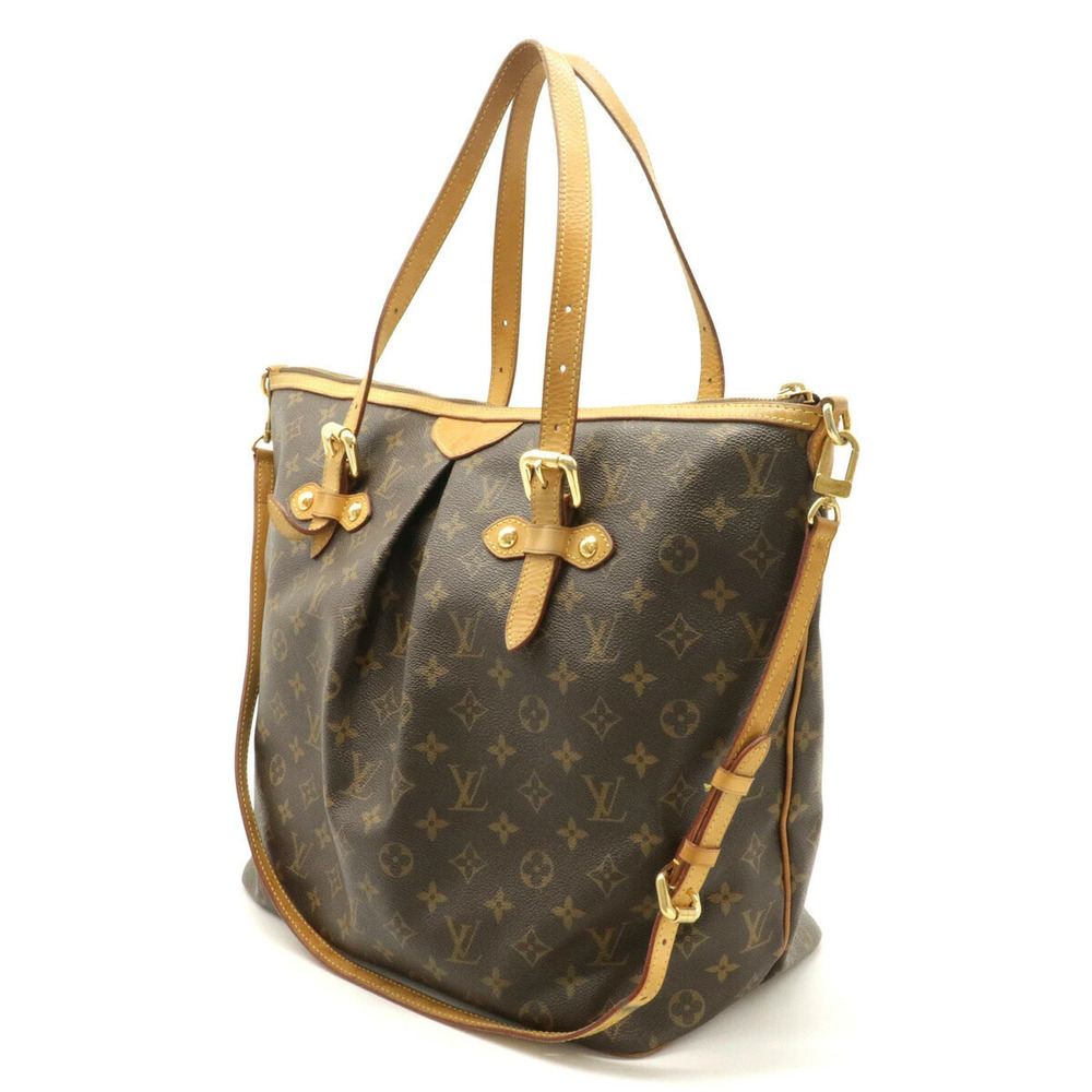 Louis Vuitton Crossbody Monogram Bag Tote Shoulder Palermo Brown